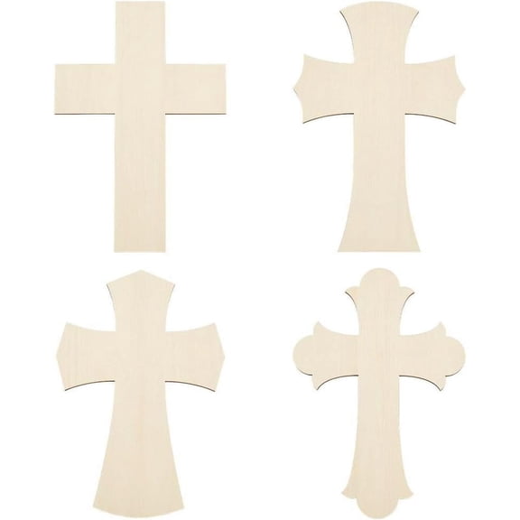 4 Pcs 4 Styles Wooden Mosaic Base 9.8x6.6x0.2 inch Shapes Mosaic Substrates for Sunday School Window Art Classroom Decorations Crafts Creative Art Projects for DIY