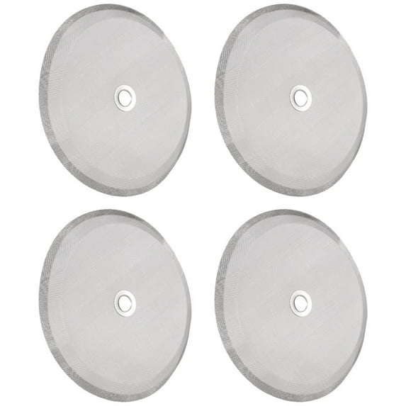 IMCBSTT 4 Pcs 4 in Stainless Steel Replacement Coffee Filter Mesh,for 1000 Ml ,8 Cup French Coffee Makers and Tea Machines Coffee cleaning Mesh silver