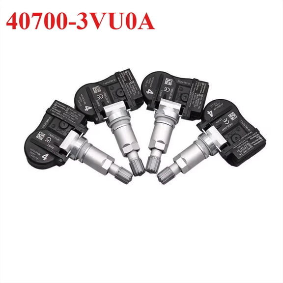 4 Pcs 433MHz TPMS Tire Pressure Sensor---Compatible with Infiniti QX50 and Nissan Altima, Cube, Leaf, Micra, Qashqai, Rogue, Sentra. OE Part: 40700-3VU0A.