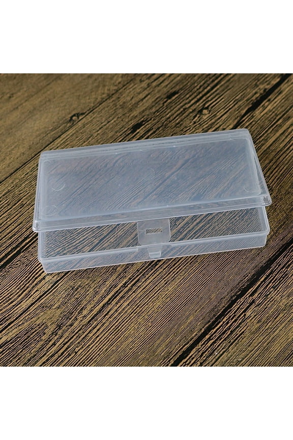 4 Pcs 5.7*3.0*0.8 inches Small Plastic Transparent with Lid Box, Storage Box for Jewelry, Art DIY Crafts, Beads and Small Parts, Rectangular Empty Collection Container Case Storage Box