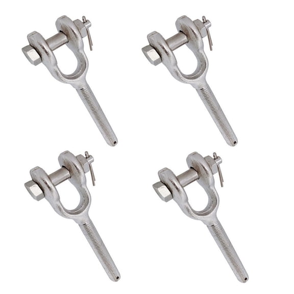 4 Pcs 5/8" Drop Forged Turnbuckle Jaw RIGHT HAND Thread 3500Lb WLL Stainless Steel T316