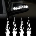 thumbnail image 1 of 4 Pcs 5.9" Flame Reflective Sticker Car Sticker Motorcycle Decorative Stickers for Car Racing Laptop Skateboard Decal, 1 of 10