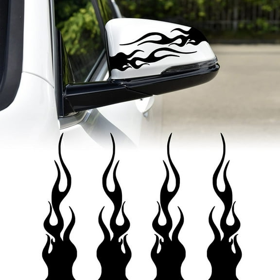 4 Pcs 5.9\'\' Flame Reflective Sticker for Car Racing laptop skateboard Decal