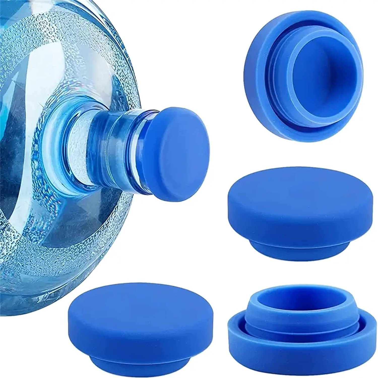 4 Pcs 5 Gallon Water Jug Cap Silicone Replacement Cap Reusable Cap Fits