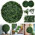 thumbnail image 1 of 4 Pcs 5 Inch Artificial Plant Topiary Balls Outdoor Round Boxwood Balls Large Garden Spheres Faux Decorative Greenery Balls, 1 of 9