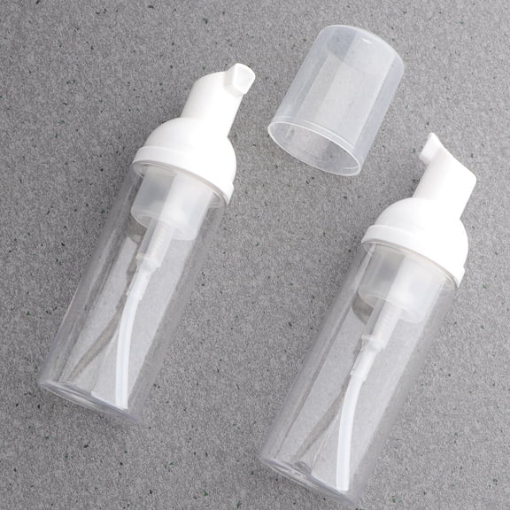 4 Pcs 50ml PET Foming Bottle Makeup Pump Bottle Bubble Maker Transparent Subpackaging Bottle Outdoor Cosmetic Supplies (Transparent)