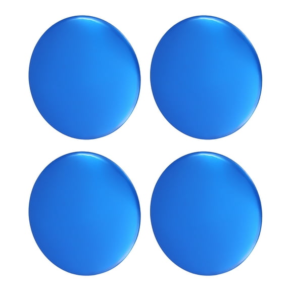 4 Pcs 56.5mm Car Universal Wheel Center Hub Caps Emblem Badge Decal Sticker Gloss Blue