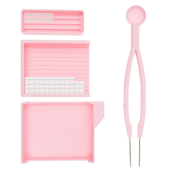 4 Pcs 5mm Fuse Beads Picking Tray Kit Fuse Bead Single Needle Tweezer Bead Scoop & Aligner Tray Kit Efficient Iron Beads Sorting Tools with Effortless Beads Recovery for Experienced Enthusiasts
