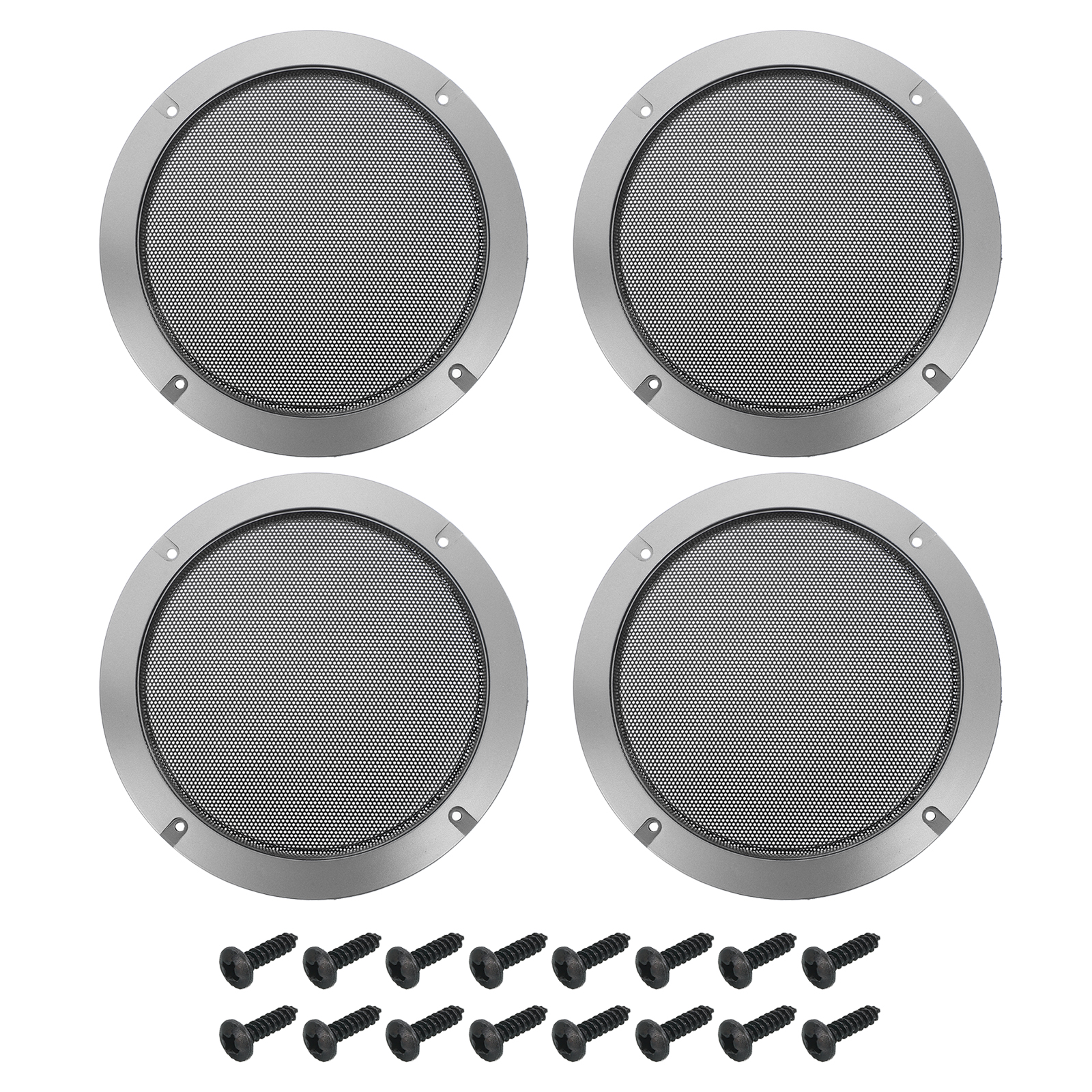 QUARKZMAN 2 Griglie Protettive In Metallo Per Woofer Da 4.88″ Con 8 Viti – Per Casse E Altoparlanti, Plastica E Metallo