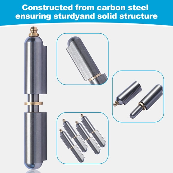 4 Pcs 6 Inch BBQ Smoker Bullet Weld on Hinges, Heavy Duty Weldable Carbon Steel Barrel Hinges for BBQ Smokers, Gates, Automotive Tailgates, Swing Door Trailer Ramp