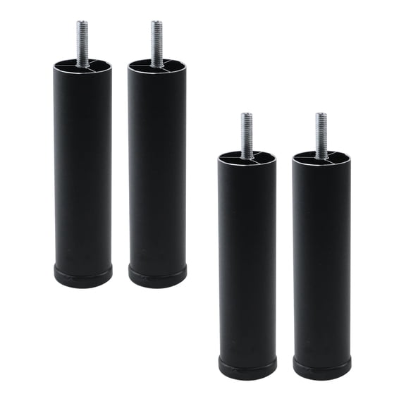 4 Pcs 7.8in/ 19.7cm Frosted Surface Support Leg, Aluminum Alloy Adjustable Height Furniture Legs, Replacement Support Column for Cabinet, Refrigerator, Washing Machine, Small Sofa (Black)