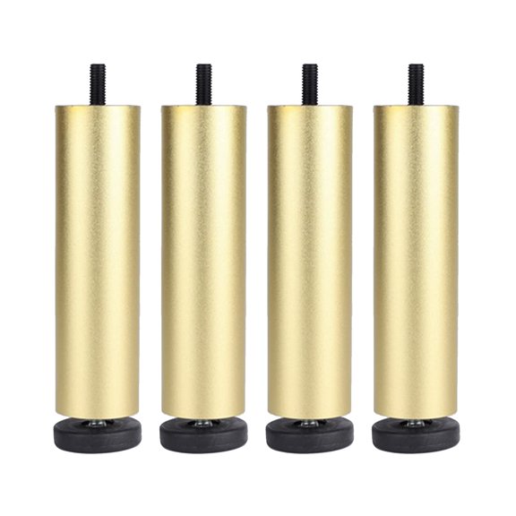 4 Pcs 7.8in/ 19.7cm Frosted Surface Support Leg, Aluminum Alloy Adjustable Height Furniture Legs, Replacement Support Column for Cabinet, Refrigerator, Washing Machine, Small Sofa (Black)