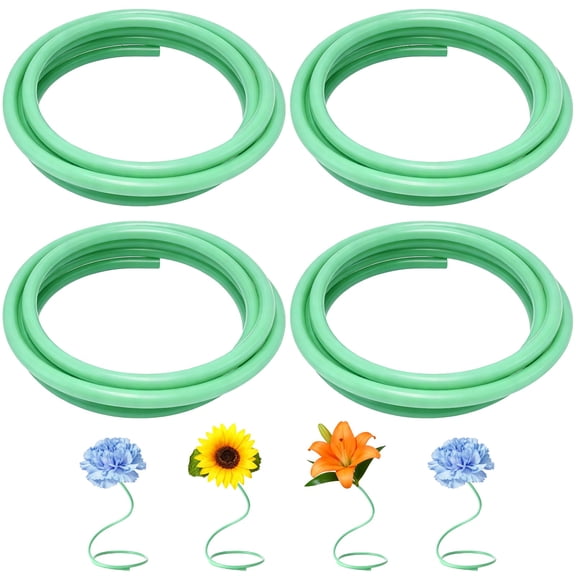 4 Pcs 78.7 in Flexible Pipe, Green PVC Tubing with Aluminum, Bendable Tube Rods, Easy to Shape Floral Wire for Balloon Arches, DIY Crafts, Wedding and Party Decoration, Green