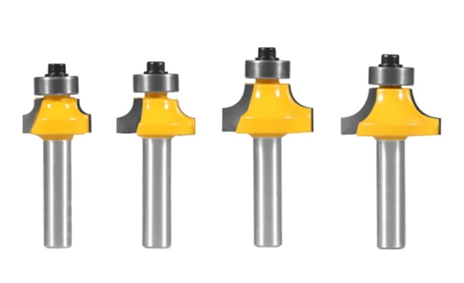 Trend Round Over Router Bit Set 4 Pcs 8mm Shank Roundover Router Bit Set Woodworking Milling Cutter For ...