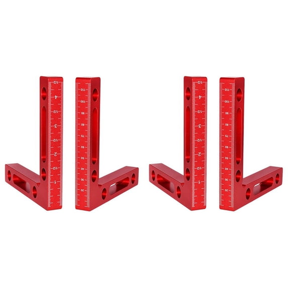 4 Pcs 90 Degree Positioning Squares Right Angle Clamps Woodworking ...