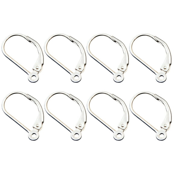 4 Pcs of 925 Sterling Silver Earring Findings for Jewelry Making, Handcrafted DIY Earring Components, Open Loop DIY Earring Parts, Suitable for Sensitive Ears