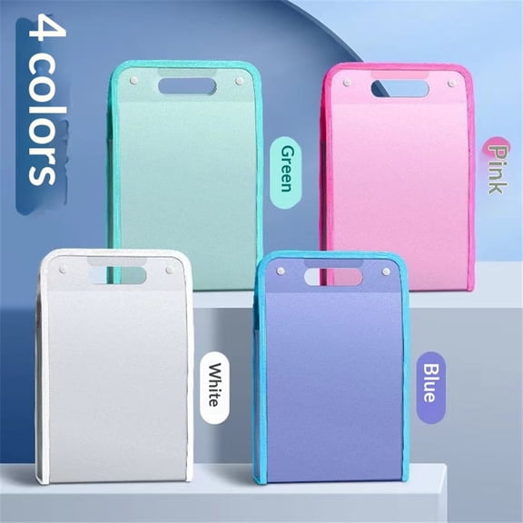 4 Pcs A4 File Folders,13 Pockets File Organizer ,A4 Expanding File Vertical with Portable Receipt Document Organizer for Office, School (240mm*360mm)