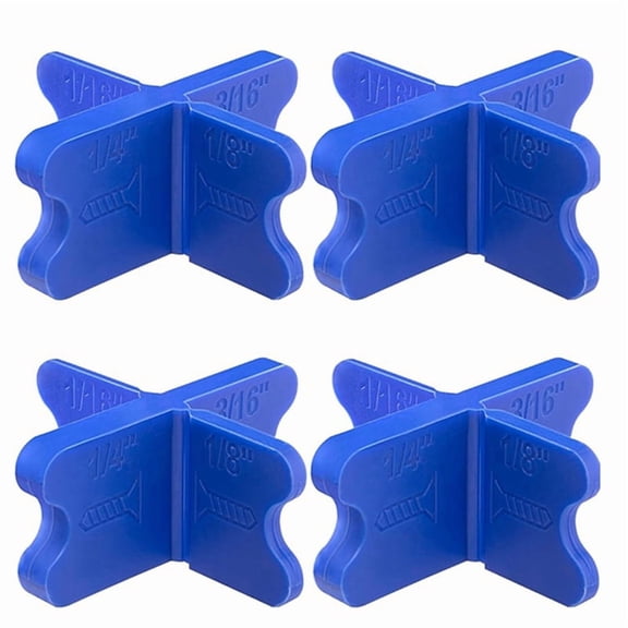 4 Pcs ABS Deck Spacer Tool 4 Thicknesses Deck Board Spacers(1/16in, 1/8in, 3/16in, 1/4in) Blue Deck Spacers