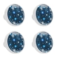 thumbnail image 1 of 4 Pcs Abstract Blue Stars Tiles Knobs for Kitchen Cabinet Cupboard Dresser Bookcase Drawer Pulls Handles Round Home Decor, 1 of 5