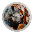 thumbnail image 1 of 4 Pcs Abstract Rhinoceros Knobs for Kitchen Cabinet Cupboard Dresser Bookcase Drawer Pulls Handles Round Home Decor, 1 of 8