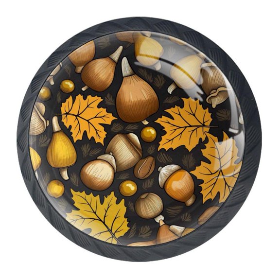 4 Pcs Acorns Knobs for Kitchen Cabinet Cupboard Dresser Bookcase Drawer Pulls Handles Round Home Decor