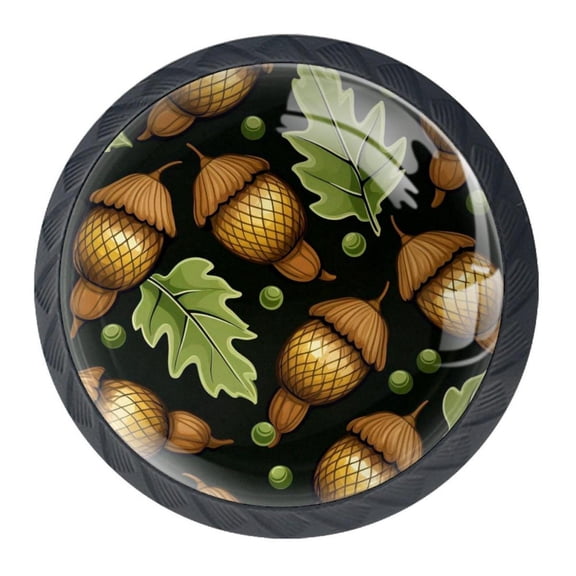 4 Pcs Acorns Knobs for Kitchen Cabinet Cupboard Dresser Bookcase Drawer Pulls Handles Round Home Decor