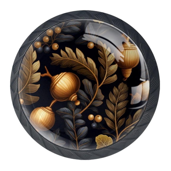 4 Pcs Acorns Knobs for Kitchen Cabinet Cupboard Dresser Bookcase Drawer Pulls Handles Round Home Decor