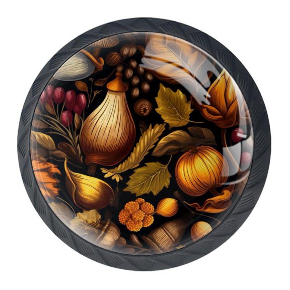 4 Pcs Acorns Knobs for Kitchen Cabinet Cupboard Dresser Bookcase Drawer Pulls Handles Round Home Decor