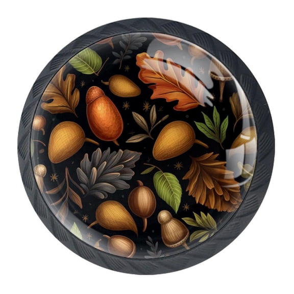 4 Pcs Acorns Knobs for Kitchen Cabinet Cupboard Dresser Bookcase Drawer Pulls Handles Round Home Decor