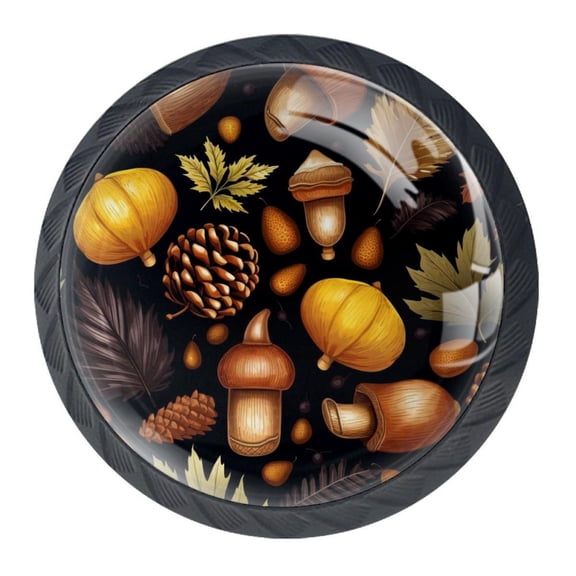 4 Pcs Acorns Knobs for Kitchen Cabinet Cupboard Dresser Bookcase Drawer Pulls Handles Round Home Decor