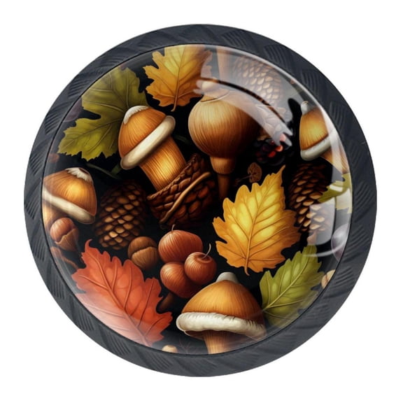 4 Pcs Acorns Knobs for Kitchen Cabinet Cupboard Dresser Bookcase Drawer Pulls Handles Round Home Decor