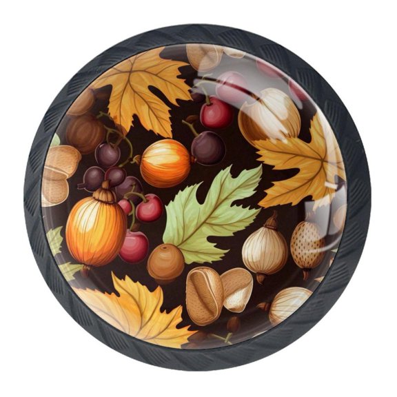 4 Pcs Acorns Knobs for Kitchen Cabinet Cupboard Dresser Bookcase Drawer Pulls Handles Round Home Decor