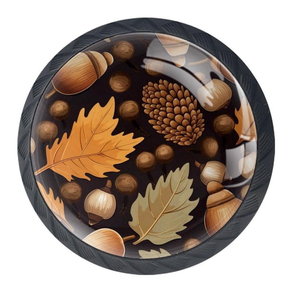 4 Pcs Acorns Knobs for Kitchen Cabinet Cupboard Dresser Bookcase Drawer Pulls Handles Round Home Decor