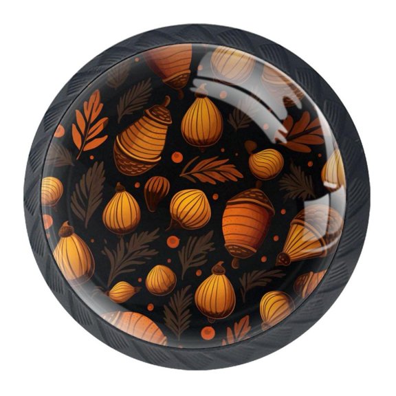 4 Pcs Acorns Knobs for Kitchen Cabinet Cupboard Dresser Bookcase Drawer Pulls Handles Round Home Decor