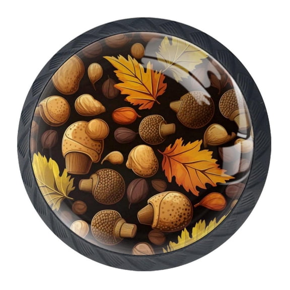 4 Pcs Acorns Knobs for Kitchen Cabinet Cupboard Dresser Bookcase Drawer Pulls Handles Round Home Decor