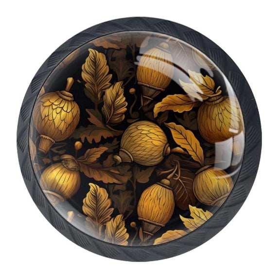 4 Pcs Acorns Knobs for Kitchen Cabinet Cupboard Dresser Bookcase Drawer Pulls Handles Round Home Decor
