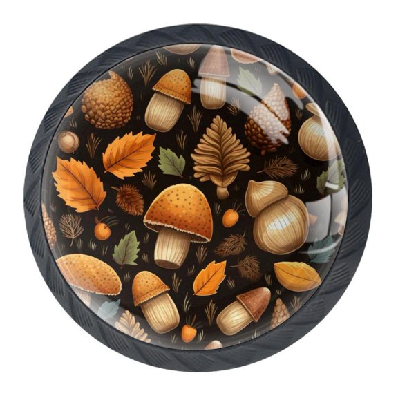 4 Pcs Acorns Knobs for Kitchen Cabinet Cupboard Dresser Bookcase Drawer Pulls Handles Round Home Decor