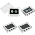 thumbnail image 1 of 4 Pcs Acrylic Jewelry Box with Lid Clear Gemstone Display Box Transparent Jewelry Display Container with Black Sponge Inside for Gemstones Rings Necklaces Bracelets DIY, 1 of 7