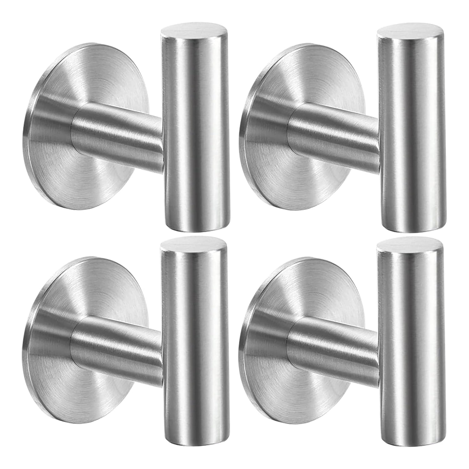 Francany 5-Pack Towel Hooks – Matte Black Stainless Steel, Wall Mounted – For Bathroom, Kitchen, Entryway