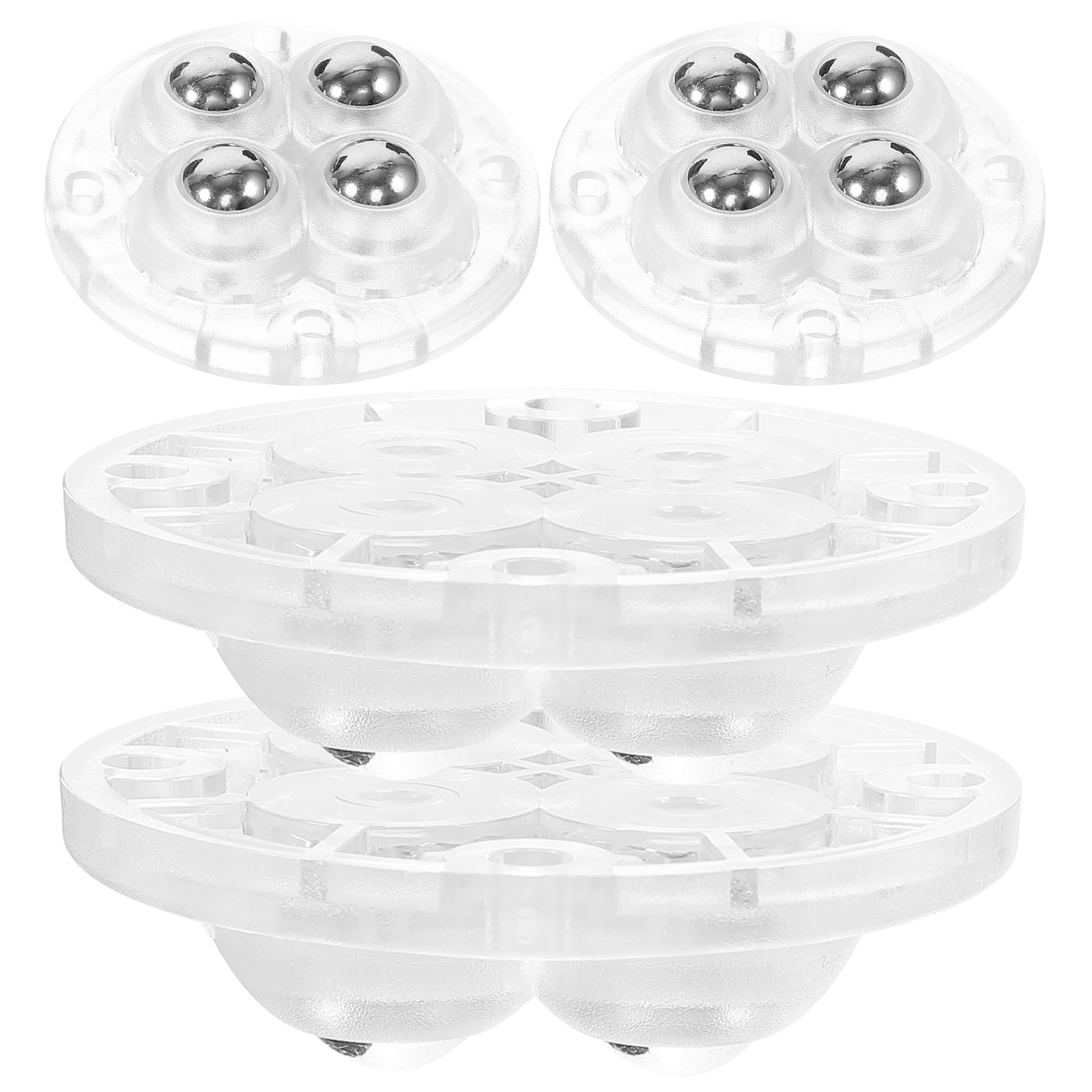 Uxcell 4-Pack Adhesive Mini Caster Wheels – 360° Swivel Universal Casters, Self-Stick Pulley For Bins, Furniture, Trash Cans – Black