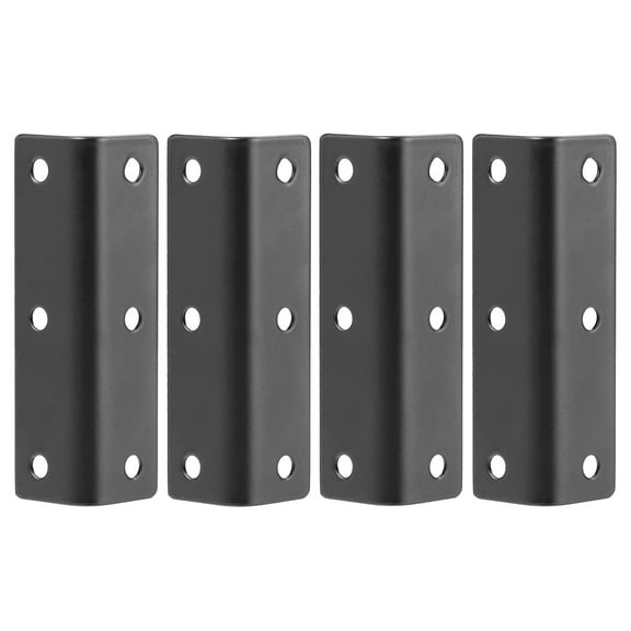 HOMEMAXS Sturdy Stainless Steel Corner Braces for Furniture with 90 Degree Angles Black 4pcs