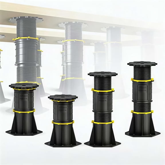 4 Pcs Adjustable Bed Support Legs 6.9-9.8 Inch, 4400LBS Heavy Duty No Drill Bed Frame Center Support, Anti-Wobble Bed Slats Support for Wooden Slats/Bed Base (6.9-9.8 inch (4pcs))