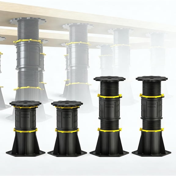 4 Pcs Adjustable Bed Support Legs 8.5-13 Inch, 4400LBS Heavy Duty No Drill Bed Frame Center Support, Anti-Wobble Bed Slats Support for Wooden Slats/Bed Base (8.5-13 inch (4pcs))