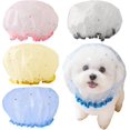 thumbnail image 1 of 4 Pcs Adjustable Dog Mesh Head Cover, Face Net for Small Dogs| Prevent eating ground debris, Soft Breathable Mesh Mask, Stretchy Elastic Design, for Outdoor Walks, Park & Travel, 1 of 8