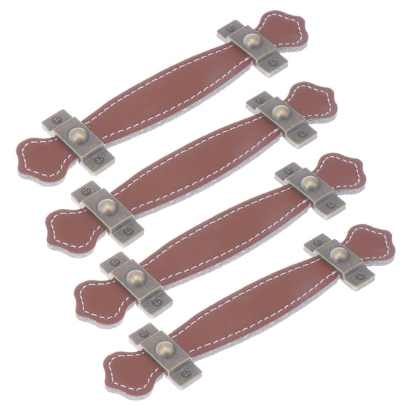 4pcs Vintage Style Door Handles for Drawers Cabinet Doors and Luggage Pull Straps