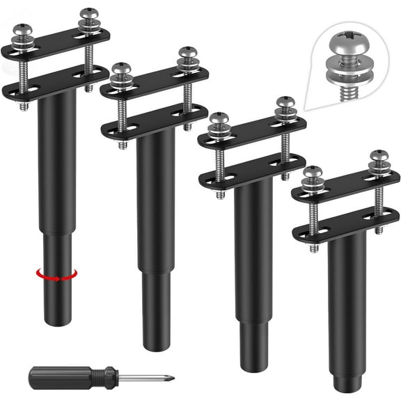 4 Pcs Adjustable Metal Bed Support Legs, 7.08" - 13", For Wood Slats, Replacement Legs, 881Ibs/400kg