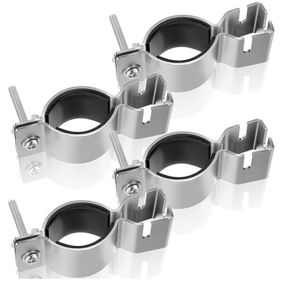 4 Pcs Adjustable Upright Clamp for Wedding, Events, Exhibitions, 1.5" or 2" Diameter Pipe and Drape Accessories