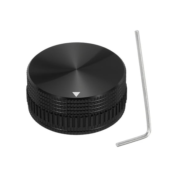 Uxcell Aluminium Potentiometer Knobs, Volume Audio Control Knobs Black 18mm x 40mm