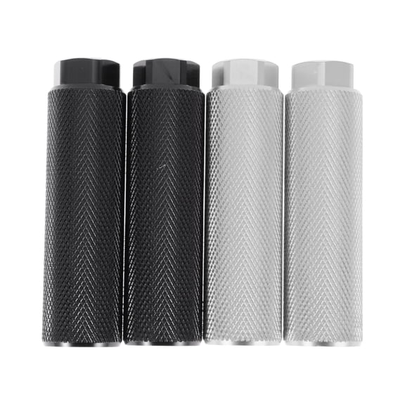 4 Pcs Aluminum Alloy Anti-Skid Bike Pegs 100mm Length Bicycle Backseats Stands Cycling Foot Pegs 3/8 inch Axles Black Silver Tone