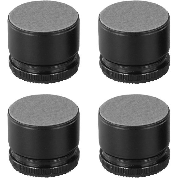 4 Pcs Aluminum Alloy Furniture Risers Set, Non-Slip Height Adjustable Bed Legs Lifts Support for Sofa Chair Table Cabinet Shockproof Metal Feet Pads 1.1-1.6 Inch (Black)